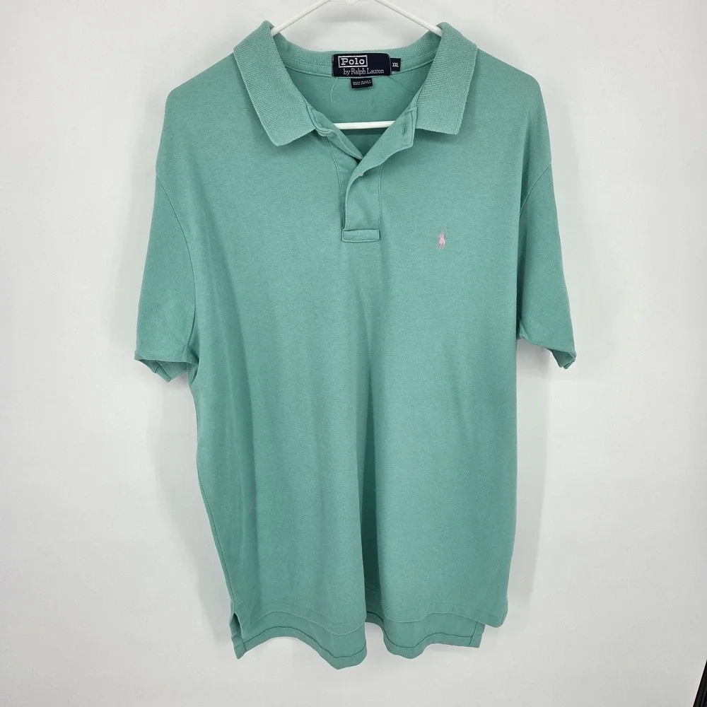Polo Ralph Lauren Men's Short Sleeve Cotton Polo Shirt Size XXL Teal Green